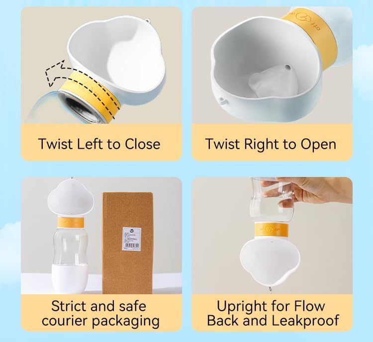 Hundetrinkflasche mit Futterbehälter