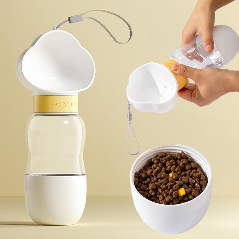 Hundetrinkflasche mit Futterbehälter