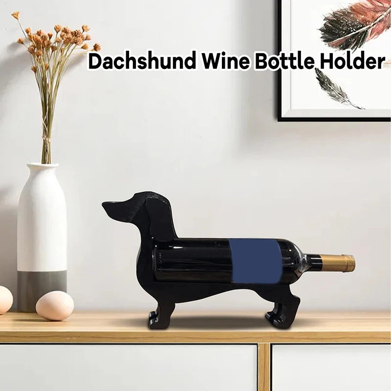 Weinflaschenhalter im Dackel-Design